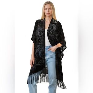 Pat Dahnke Velvet Burnout Wrap Black